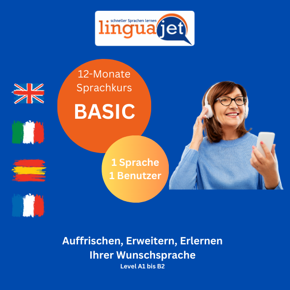 Linguajet BASIC - 12 Monate Nutzung der Sprachlernplattform