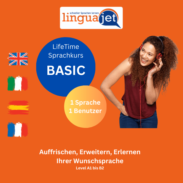 Linguajet BASIC LIFETIME - Lebenslange Nutzung der Sprachlernplattform - Linguajet