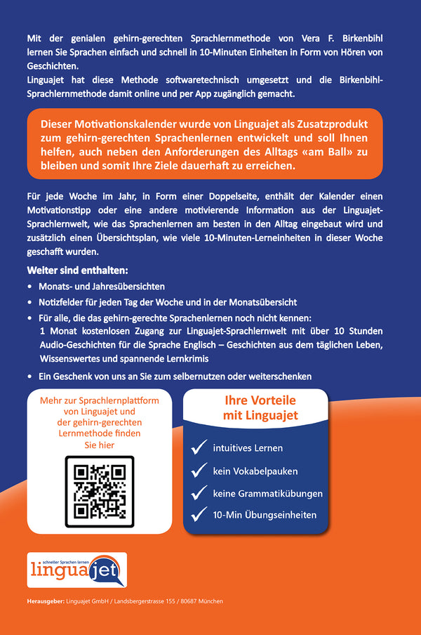 Sprachen lernen - Digitaler Motivationskalender 2025