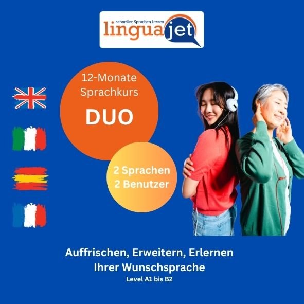 Linguajet DUO - 12 Monate Nutzung - Einmalzahlung - Linguajet