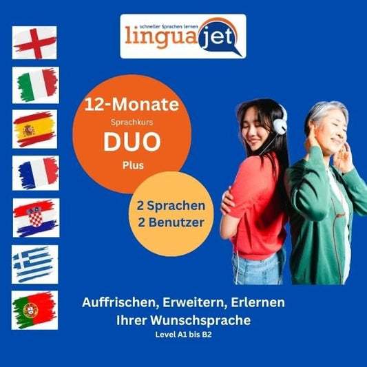 Linguajet DUO PLUS - 12 Monate Nutzung - Linguajet