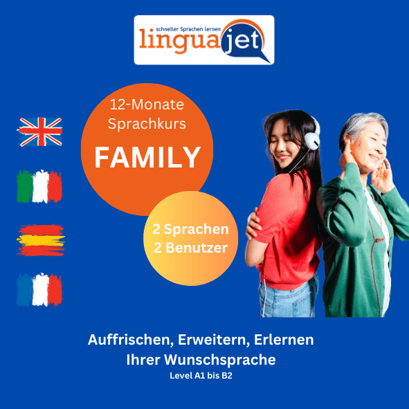 Linguajet FAMILY - 12 Monate Nutzung - Linguajet
