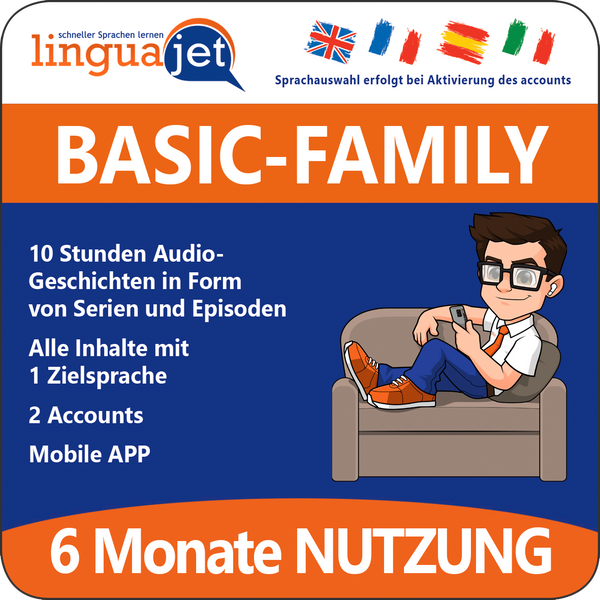 Linguajet SummerPackage Basic-Family 6 Monate