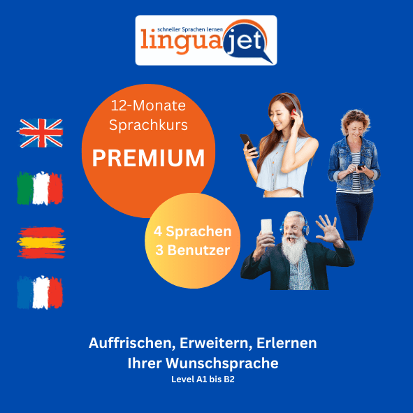 Linguajet PREMIUM - 12 Monate Nutzung - Linguajet