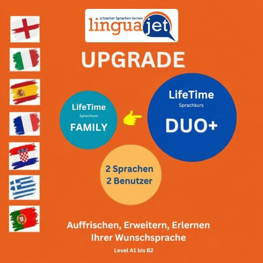 Upgrade von LifeTime FAMILY zu DUO PLUS - Linguajet
