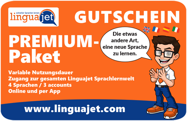 Wertgutschein Premium | 4 Sprachen + 3 Accounts
