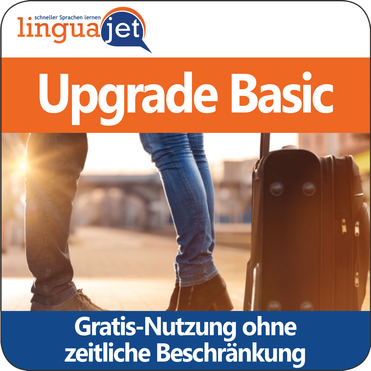 Upgrade für Abo BASIC Gratis - Nutzung ohne zeitliche Beschränkung - Linguajet