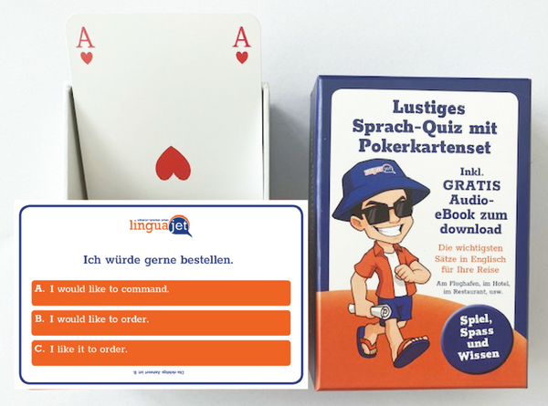 Sprachquiz Englisch mit Pokerkartenset